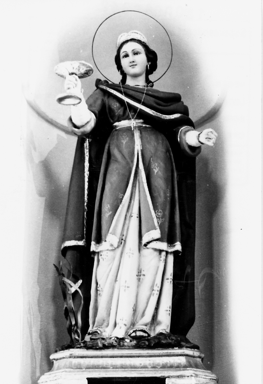 Santa Lucia con i simboli del martirio (statua, opera isolata) - ambito Italia centrale (sec. XIX)