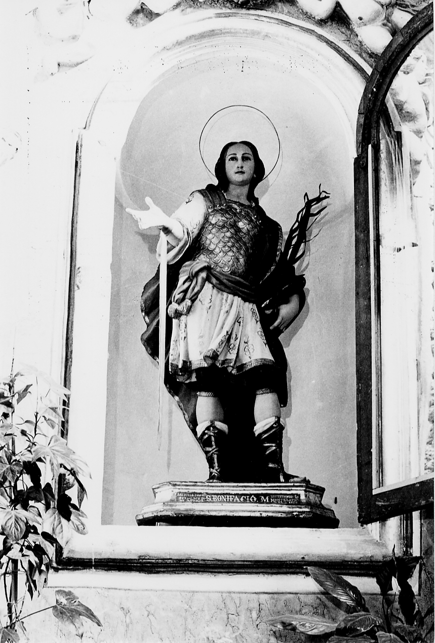 San Bonifacio con la palma del martirio (statua, opera isolata) - ambito Italia centrale (fine/inizio secc. XVIII/ XIX)