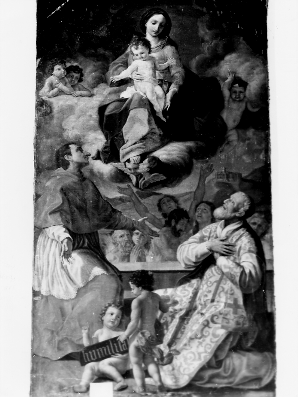 Madonna con Bambino, anime purganti e Santi (dipinto) - ambito Italia centrale (sec. XVII)