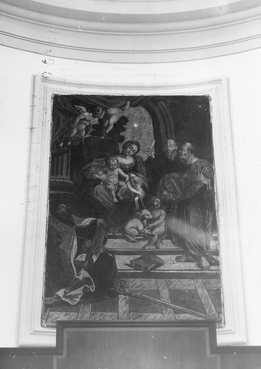 Madonna con Bambino e Padri della Chiesa (dipinto) - ambito romano (seconda metà sec. XVI)