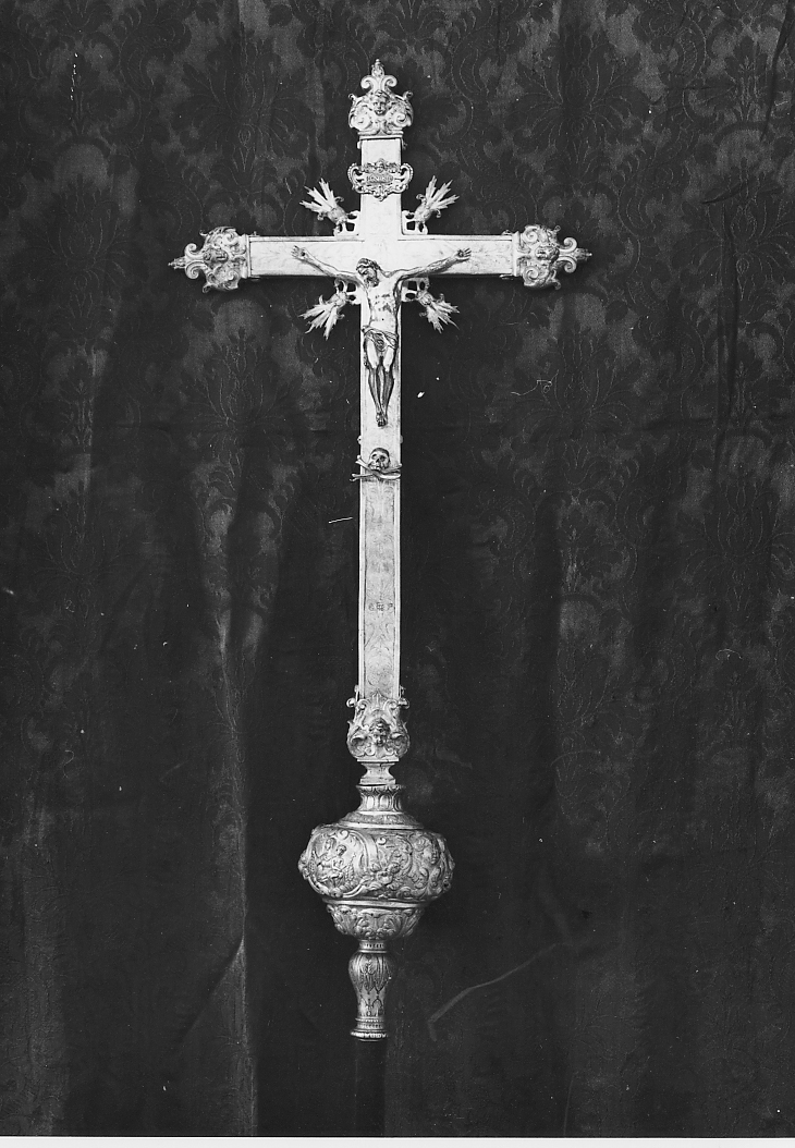 croce processionale, opera isolata - ambito Italia centrale (sec. XVIII)