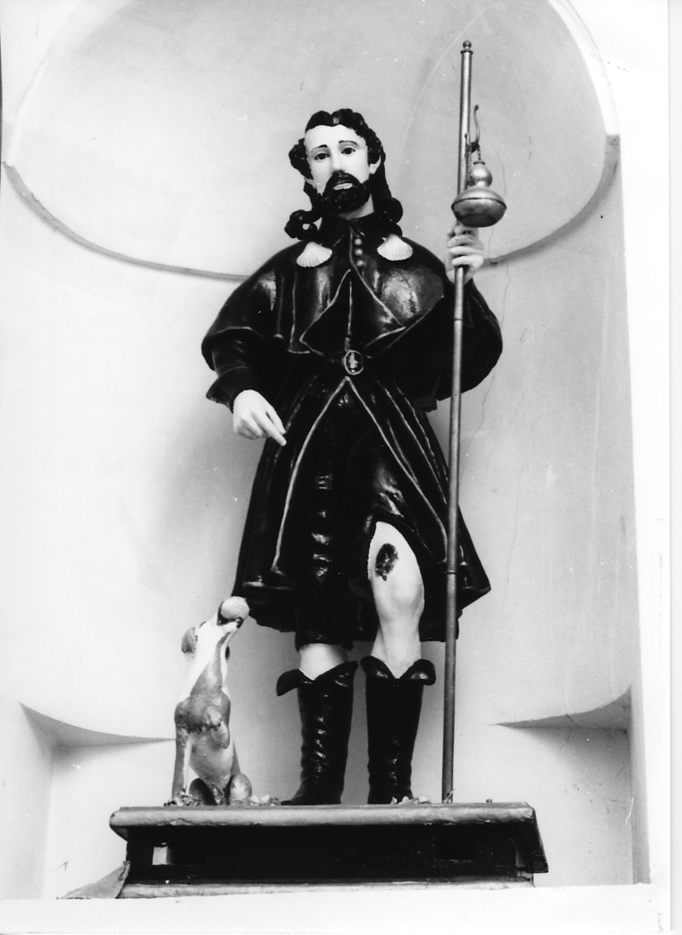 San Rocco con il cane (statua, opera isolata) - ambito Italia centrale (sec. XIX)