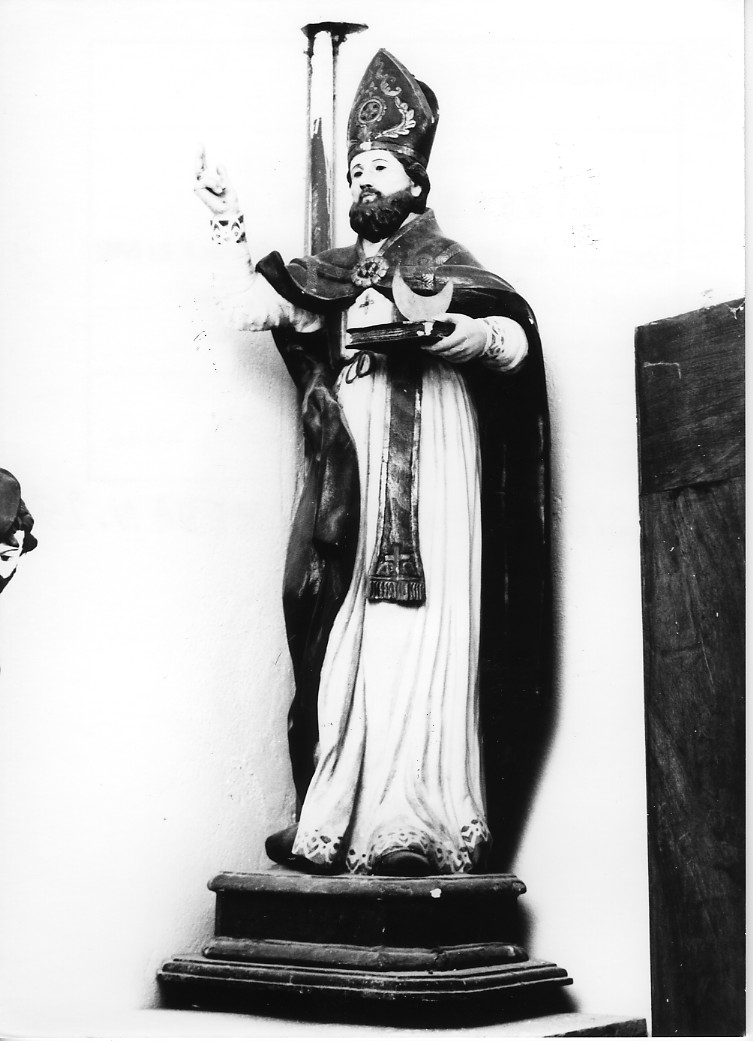 San Nicola di Bari con libro mezzaluna (statua, opera isolata) - ambito Italia centrale (fine/inizio secc. XVIII/ XIX)