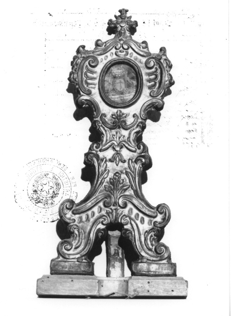 reliquiario - a ostensorio, opera isolata - ambito Italia centrale (sec. XVIII)