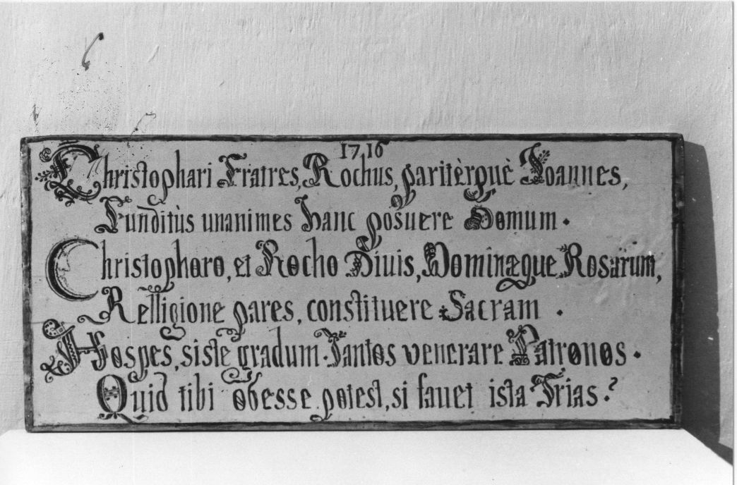 iscrizione (mattonella) di Gentile Aniello (bottega) - bottega castellana (sec. XVIII)