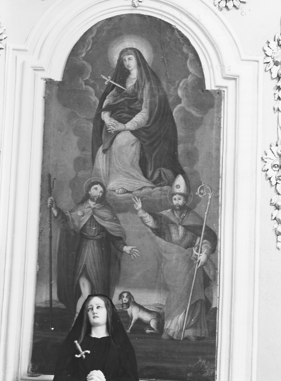 Addolorata tra San Rocco e San Silvestro (dipinto) - ambito Italia centrale (sec. XVIII)