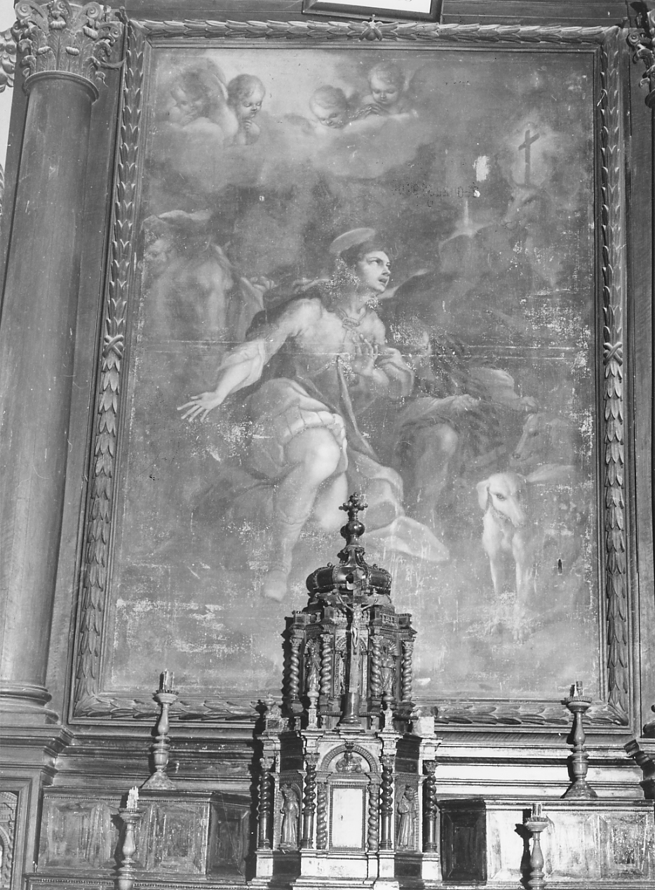 visione di Sant'Eustachio (dipinto) di Farelli Giacomo (attribuito) (sec. XVII)