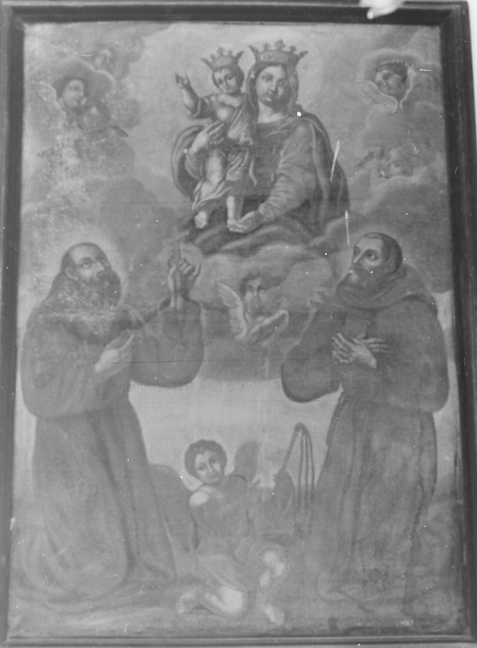 Madonna in trono tra Santi francescani (dipinto) - ambito abruzzese (sec. XVII)