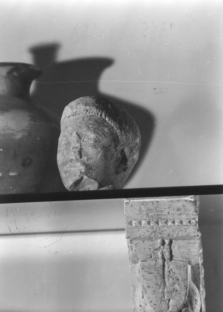 testa d'uomo (scultura, opera isolata) - ambito abruzzese (sec. II)