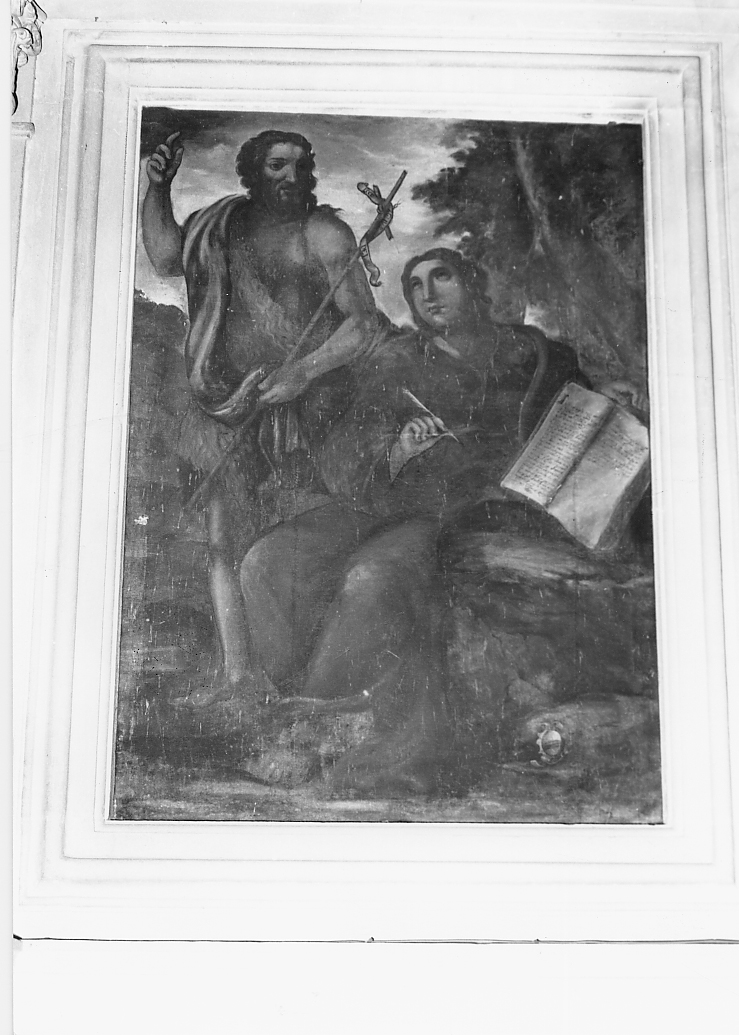 San Giovanni Battista con Santo Evangelista (dipinto) - ambito Italia centrale (sec. XVIII)