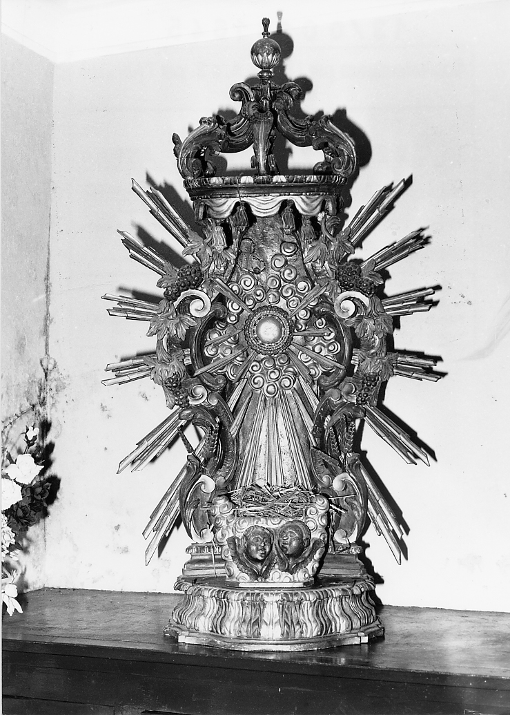 tronetto per esposizione eucaristica - ambito Italia centrale (sec. XVIII)