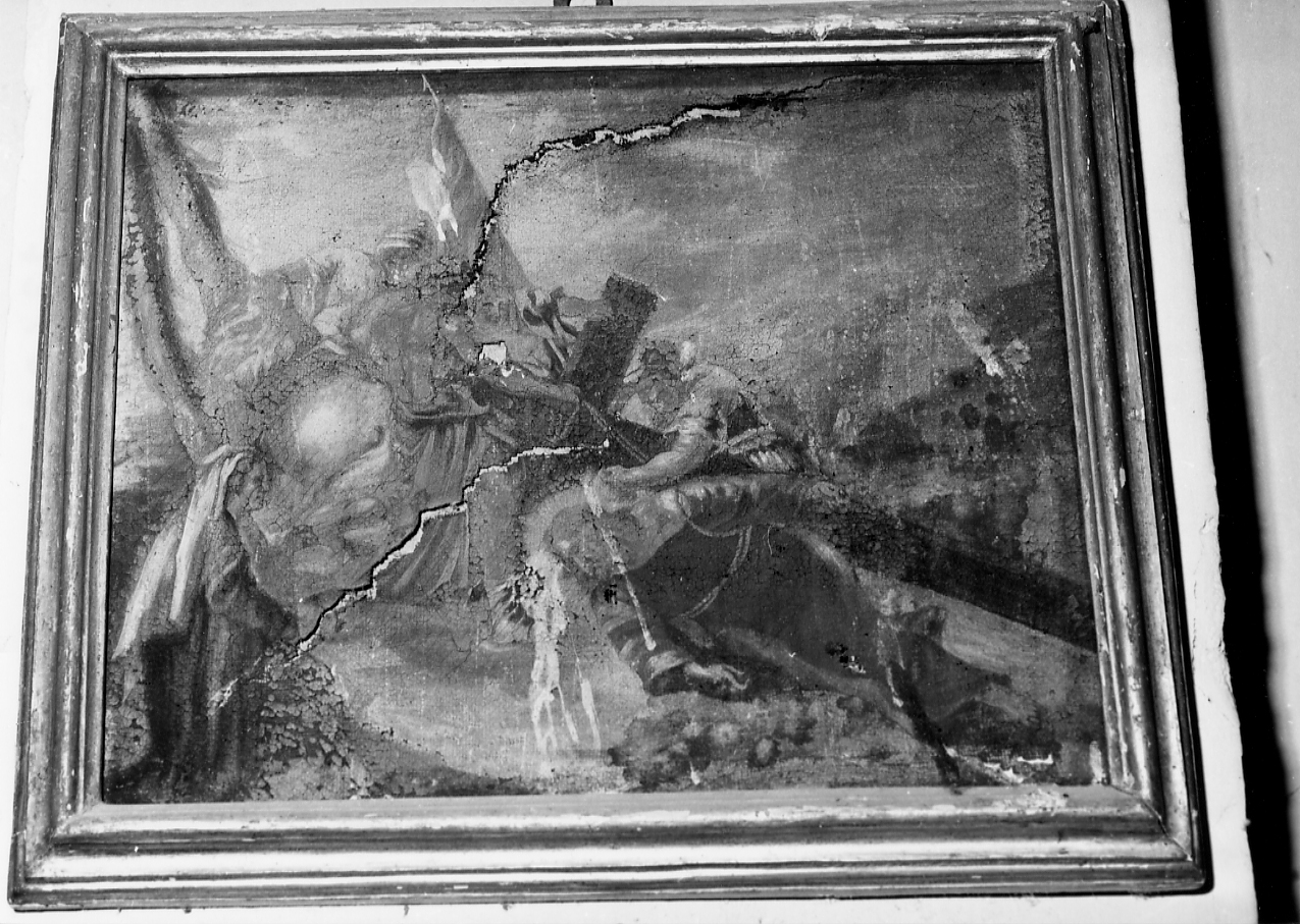 Stazione VI: Gesù asciugato da Santa Veronica (dipinto) - ambito abruzzese (sec. XVIII)