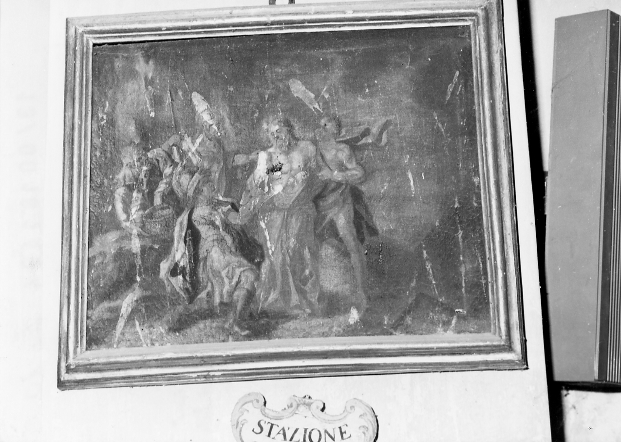 Stazione X: Gesù spogliato e abbeverato di fiele (dipinto) - ambito abruzzese (sec. XVIII)