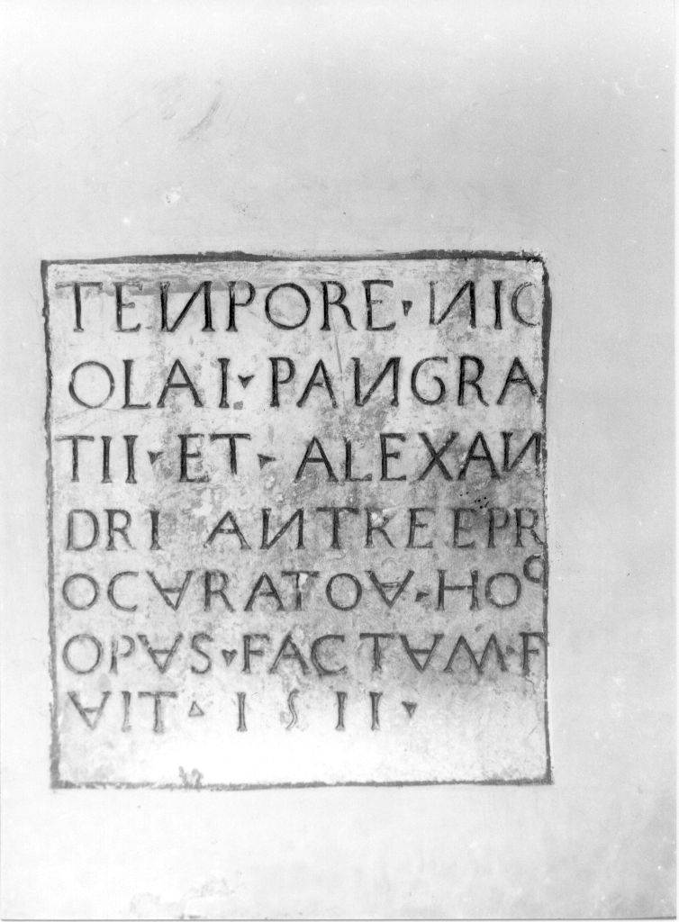 lapide, opera isolata - ambito abruzzese (sec. XVI)