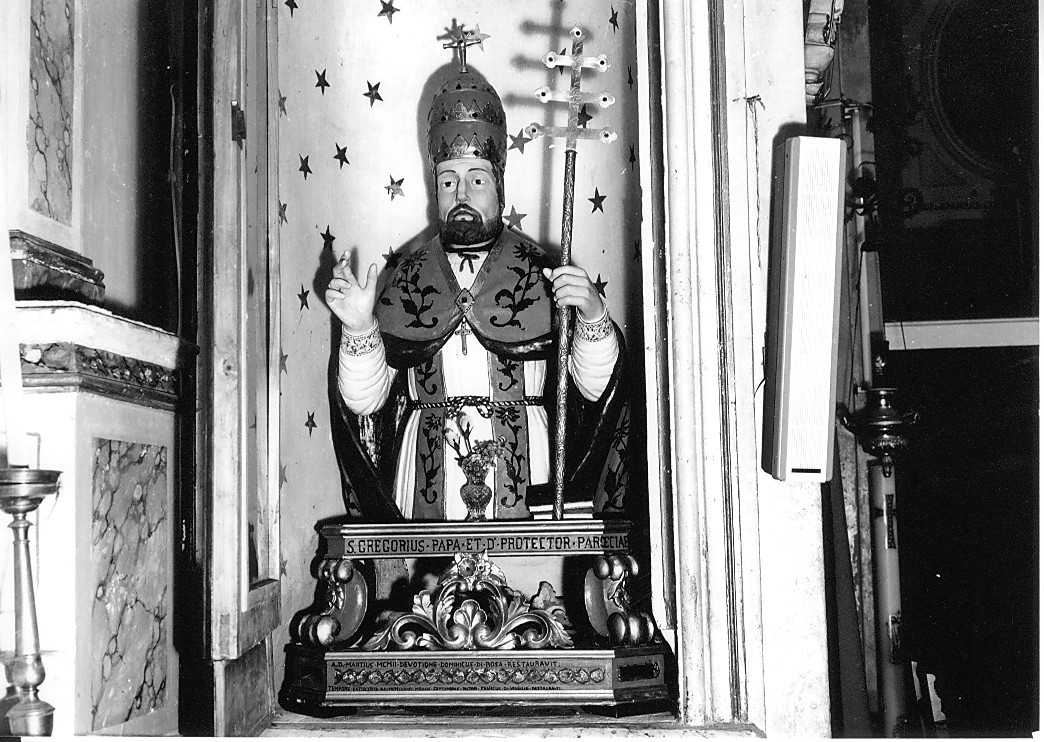 San Gregorio papa benedicente (busto) - ambito abruzzese (prima metà sec. XIX)