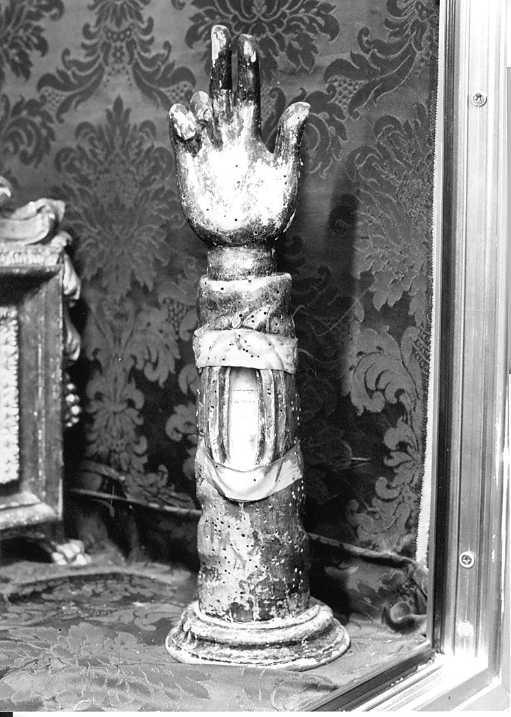 reliquiario antropomorfo - a braccio - ambito abruzzese (sec. XVIII)