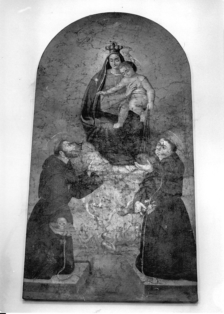 Madonna del Carmelo che intercede per le anime del purgatorio (dipinto) di Palmerio Ferdinando (sec. XIX)