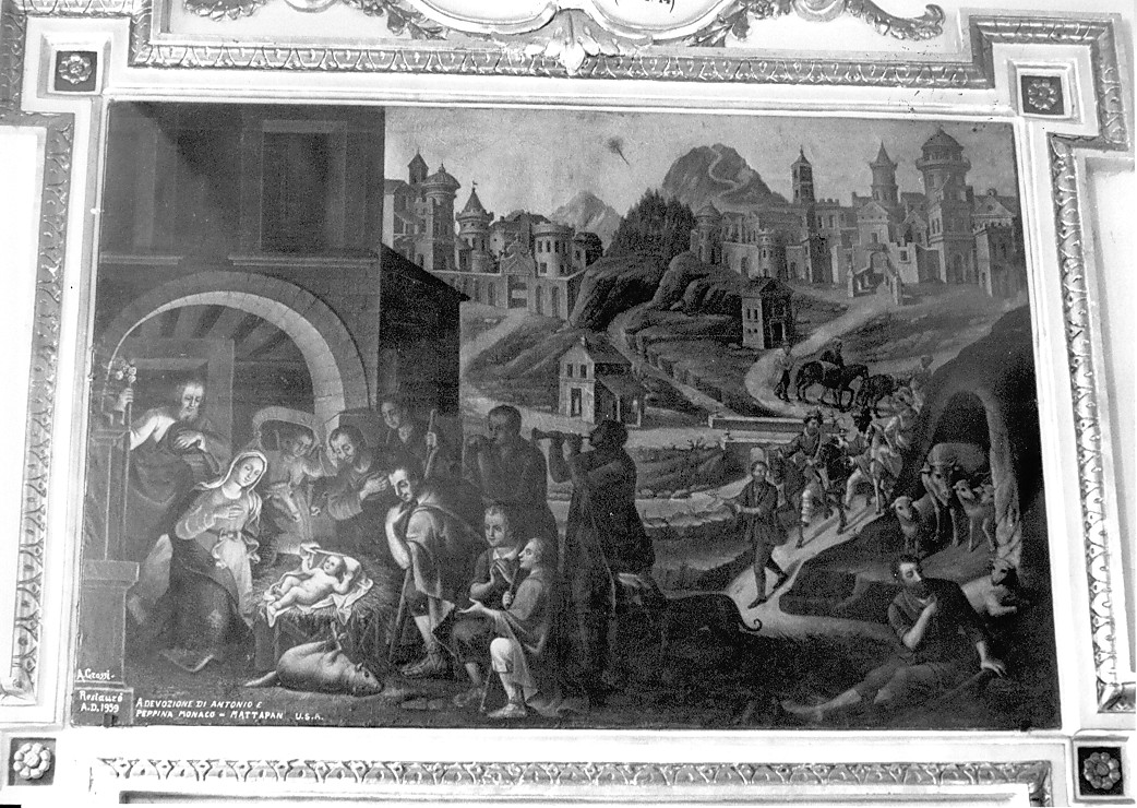 natività di Gesù (dipinto) di De Benedictis Francesco Maria (sec. XIX)