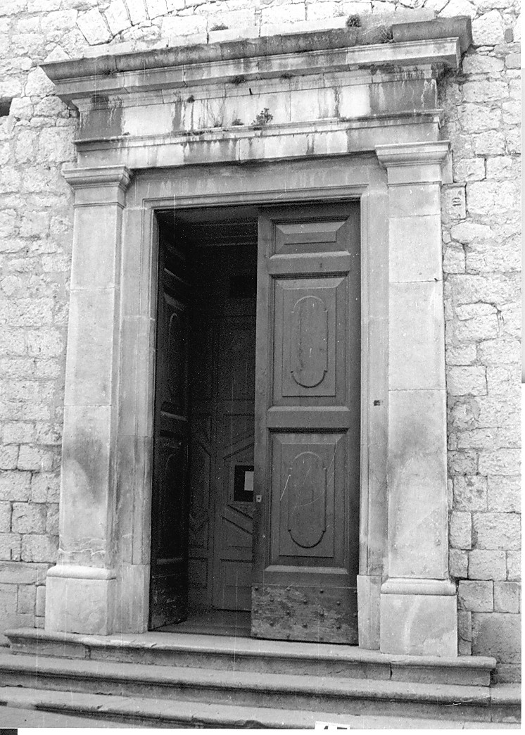 elementi decorativi architettonici (mostra di portale, elemento d'insieme) - ambito Italia centrale (sec. XVIII)