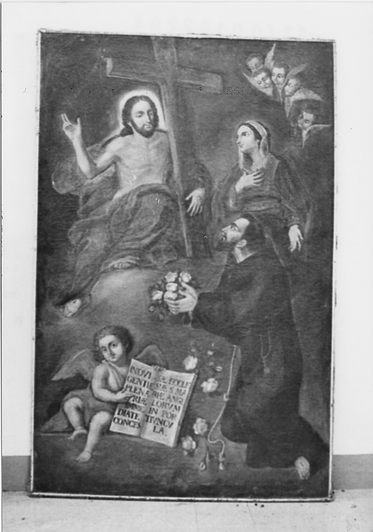 visione di San Francesco d'Assisi alla Porziuncola (dipinto, opera isolata) di Ranieri Niccolò (scuola) - ambito abruzzese (prima metà sec. XIX)