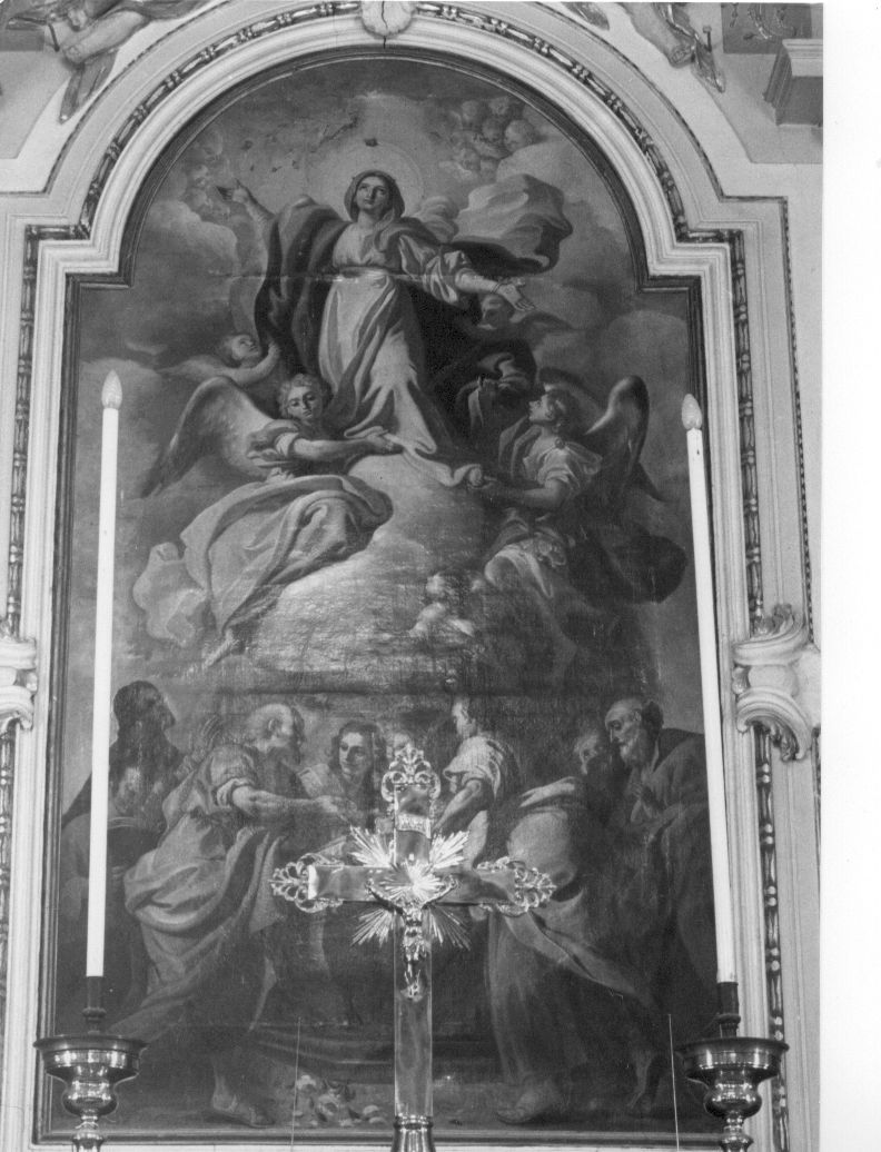 Assunzione della Madonna, assunzione della Madonna (dipinto) di De Maio Ludovico (sec. XVIII)