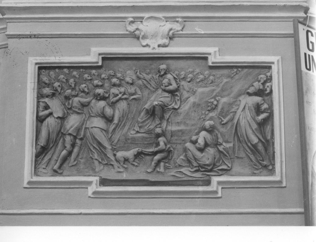 discorso della montagna (formella) - ambito lombardo (sec. XVIII)