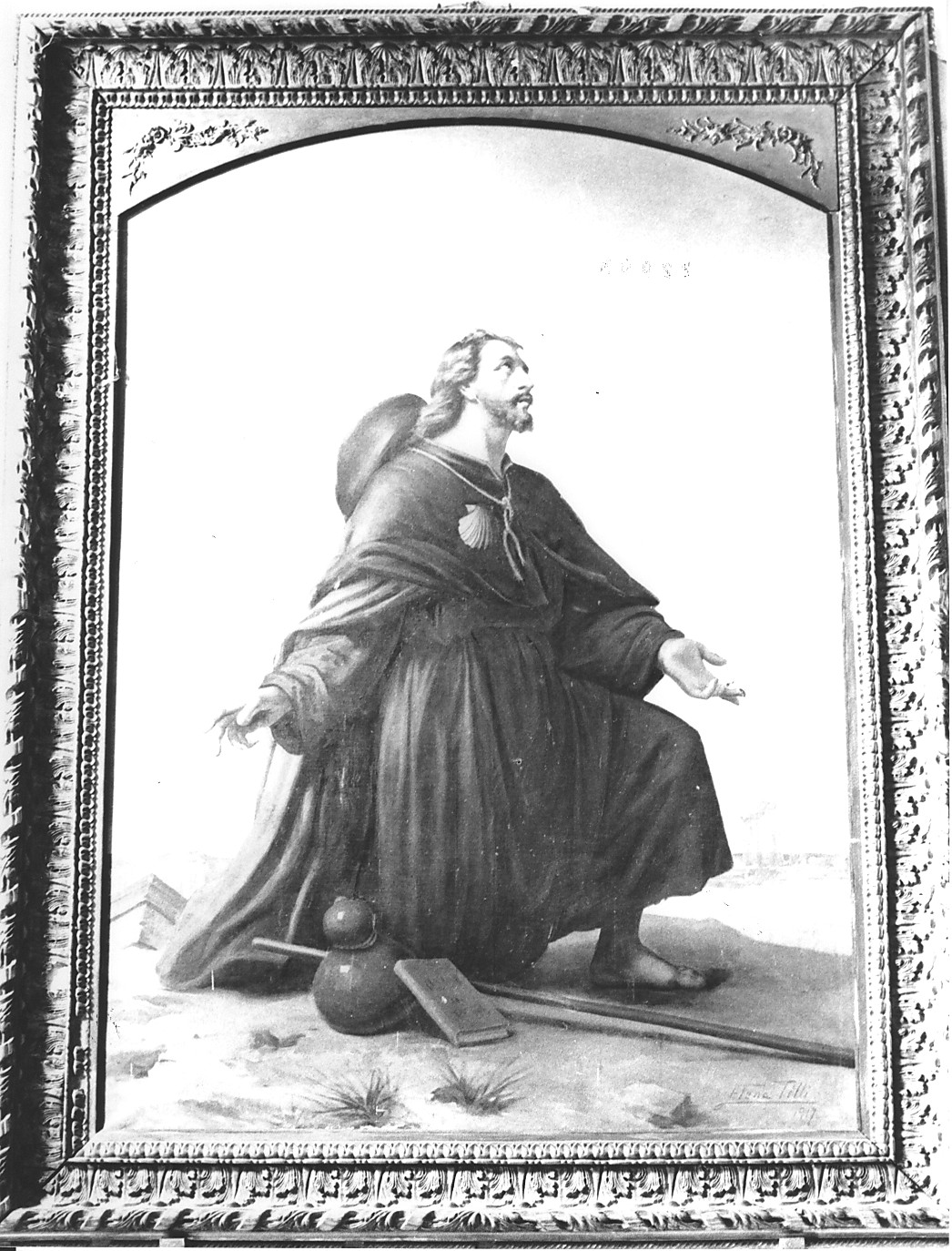 San Giacomo apostolo orante (dipinto, opera isolata) di Tilli Elena (sec. XX)
