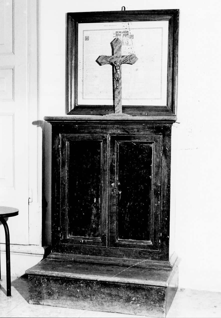 inginocchiatoio, opera isolata - bottega Italia centrale (sec. XIX)