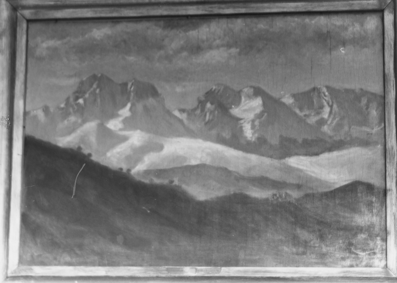 Il dorsale appenninico abruzzese, paesaggio montano (dipinto) di Martella Guido (prima metà sec. XX)