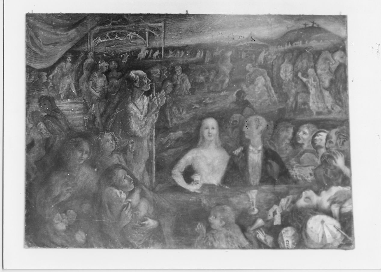 banchetto nuziale (dipinto) di Cascella Tommaso (attribuito) (sec. XX)
