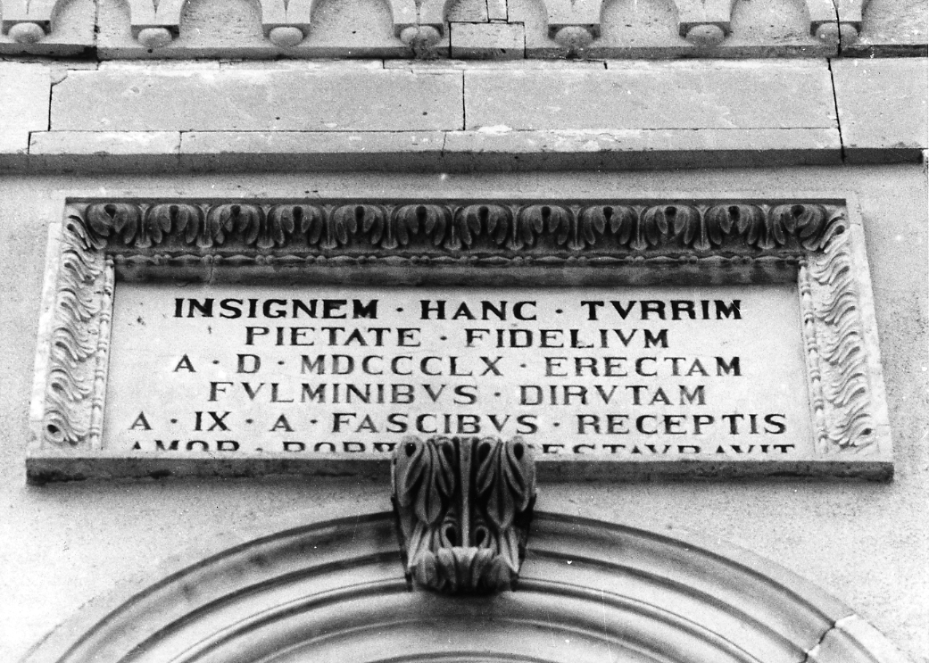 lapide, opera isolata - bottega Italia centrale (sec. XIX)