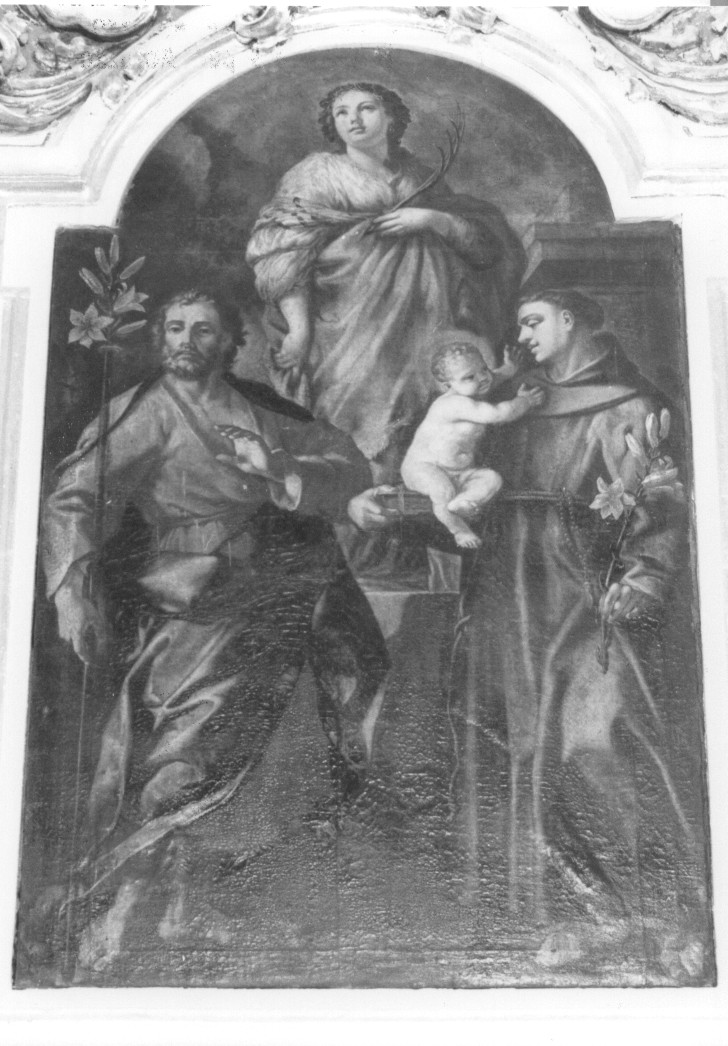 Santa Vittoria con S. Giuseppe e S. Antonio da Padova (dipinto, opera isolata) - ambito Italia centrale (sec. XVIII)