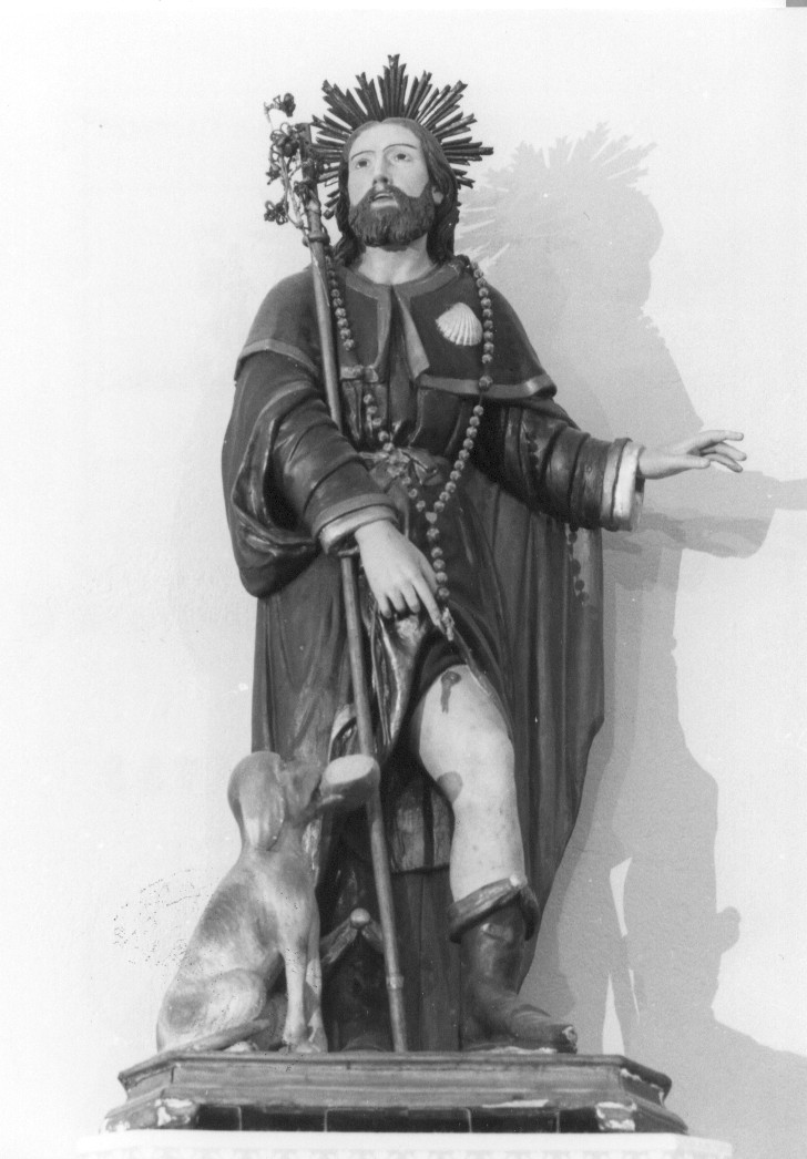San Rocco (statua, opera isolata) - bottega Italia centrale (sec. XIX)