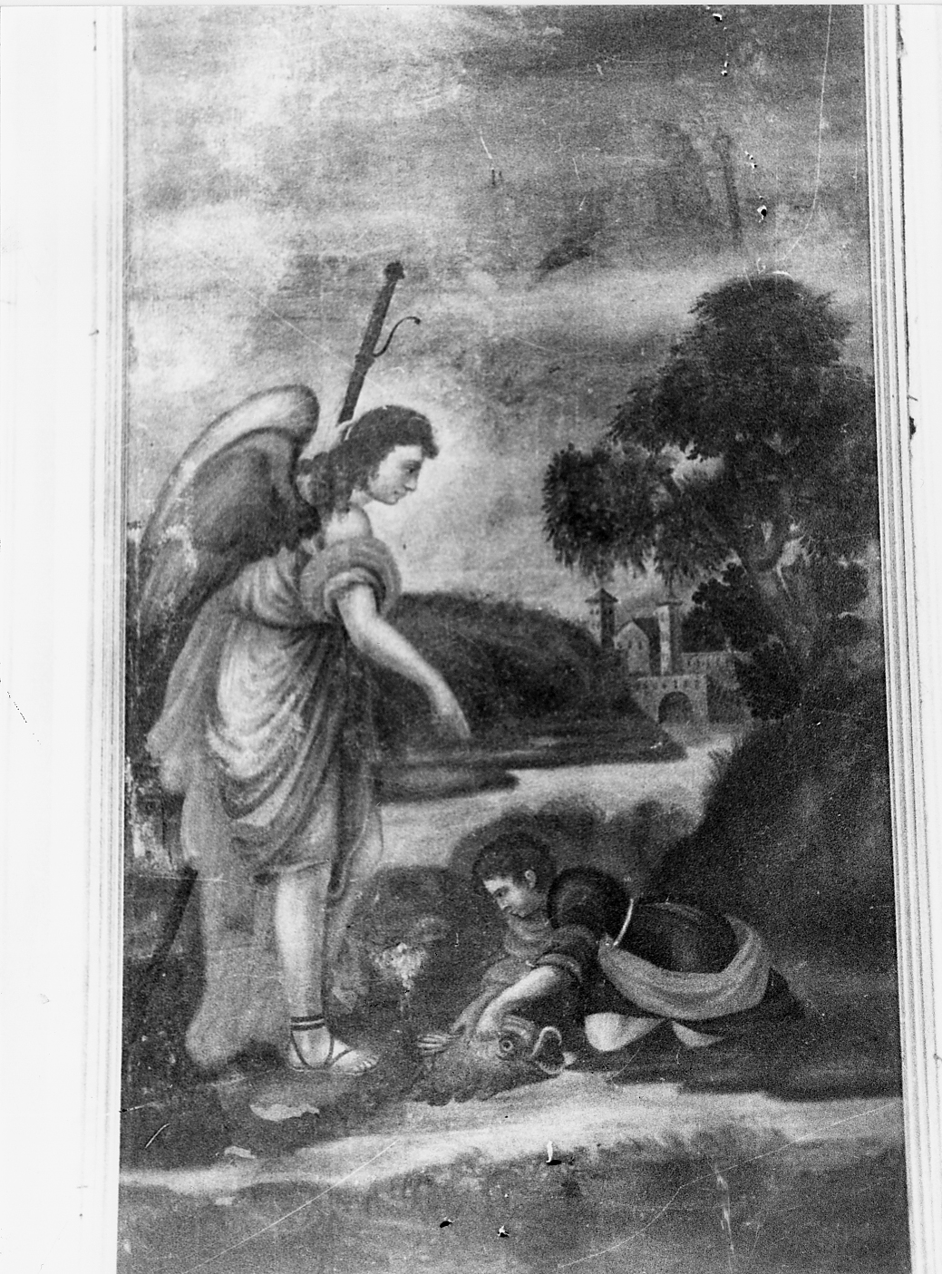 L'Arcangelo Raffaele e Tobia (dipinto) - ambito Italia centrale (sec. XVIII)