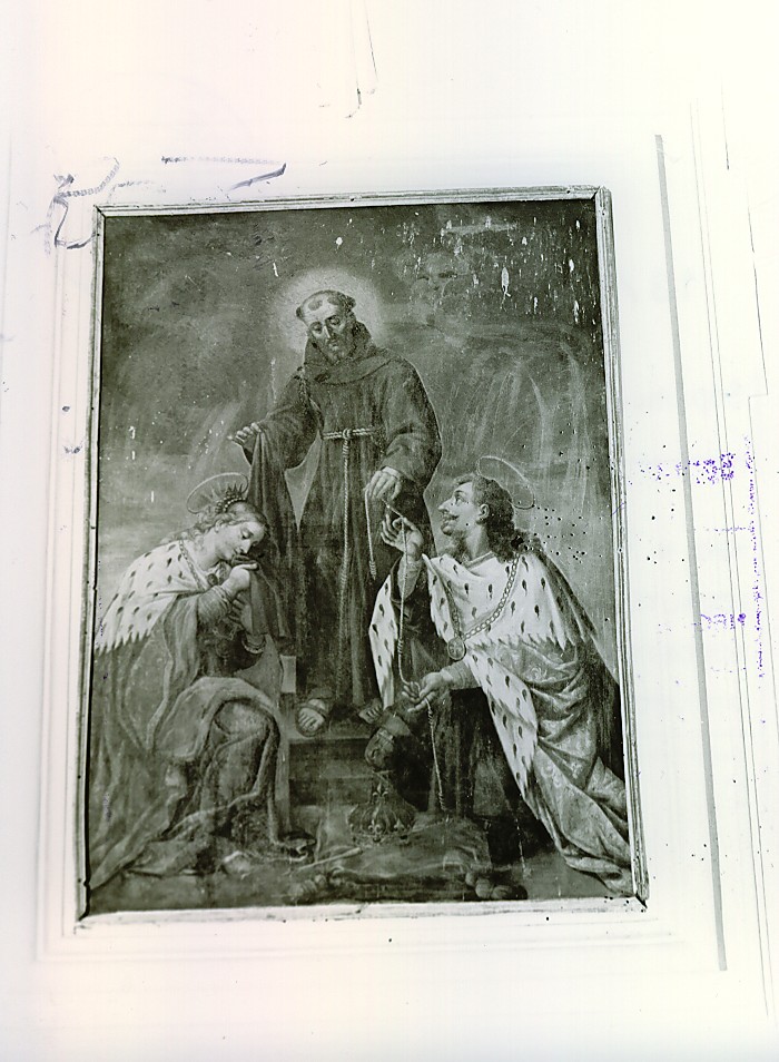 San Francesco tra Santi Sovrani (dipinto) - ambito Italia centrale (sec. XVII)