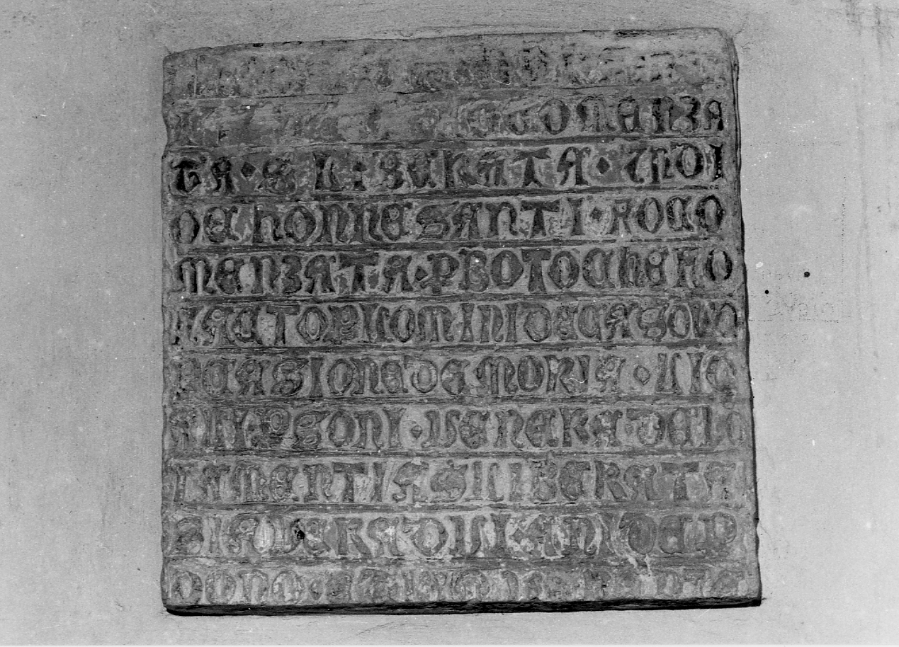 lapide, opera isolata - bottega Italia centrale (sec. XV)