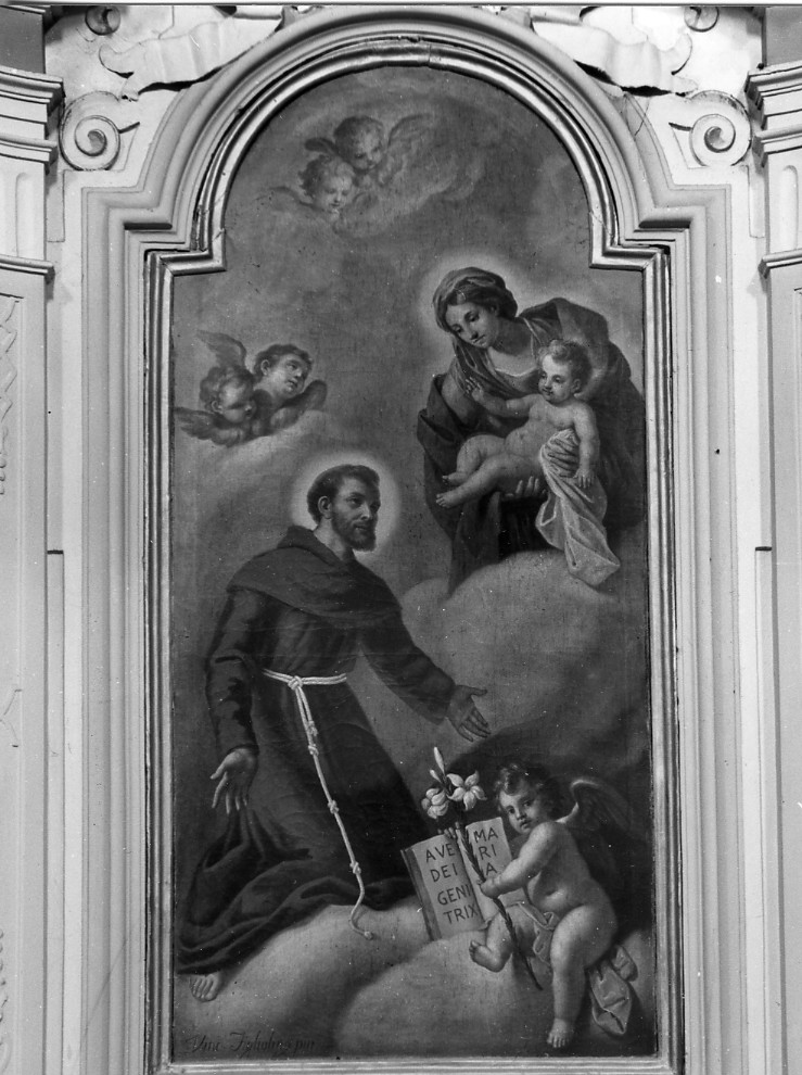 Sant'Antonio da Padova (pala d'altare) di Figliolino Vincenzo (sec. XVIII)