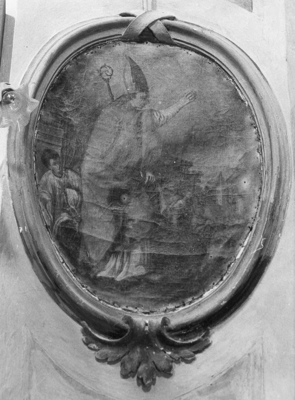 Santo vescovo (dipinto, elemento d'insieme) - ambito abruzzese (sec. XVIII)