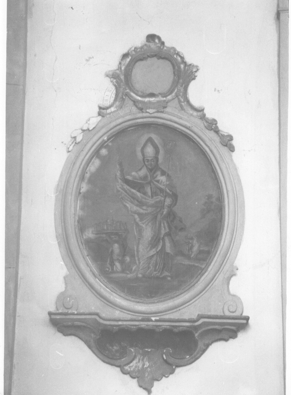 Santo vescovo (dipinto, elemento d'insieme) - ambito abruzzese (sec. XVIII)