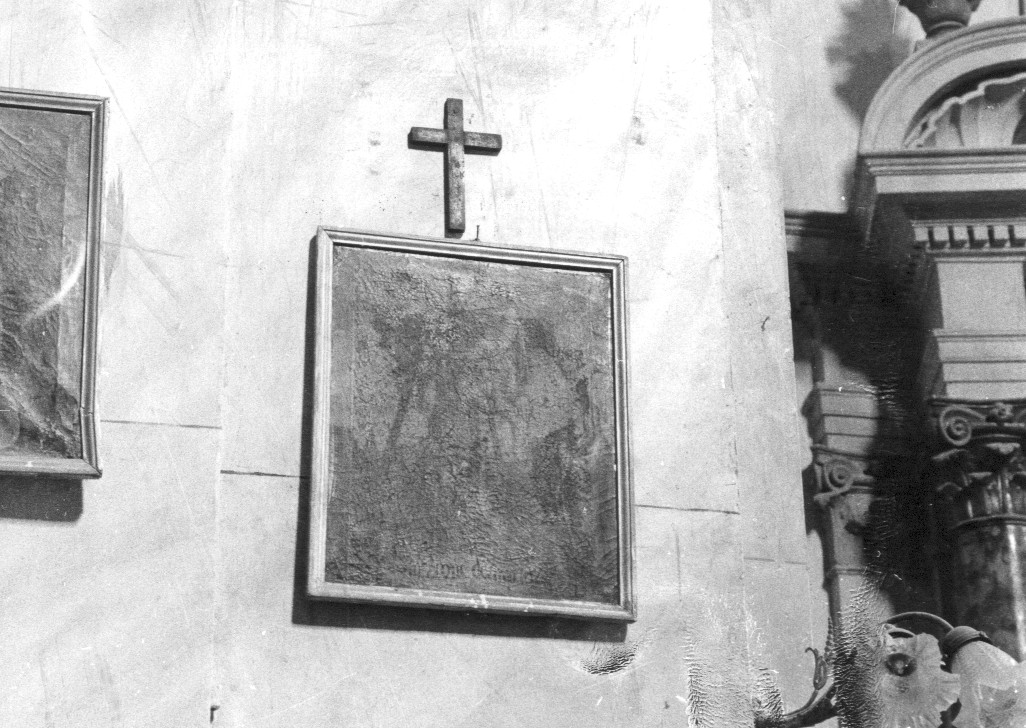 stazione XI: Gesù inchiodato alla croce (dipinto, elemento d'insieme) - ambito abruzzese (sec. XVIII)
