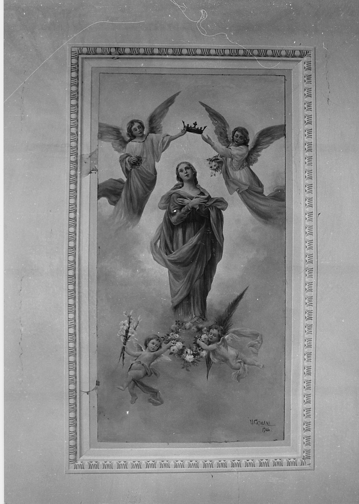 incoronazione di Maria Vergine (dipinto) di Catalani Umberto (sec. XX)