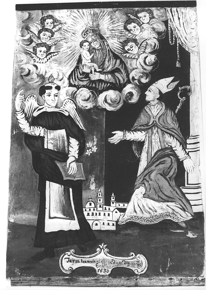 Madonna con San Vincenzo Ferreri e Sant'Emidio (dipinto, opera isolata) - ambito Italia centrale (sec. XVII)