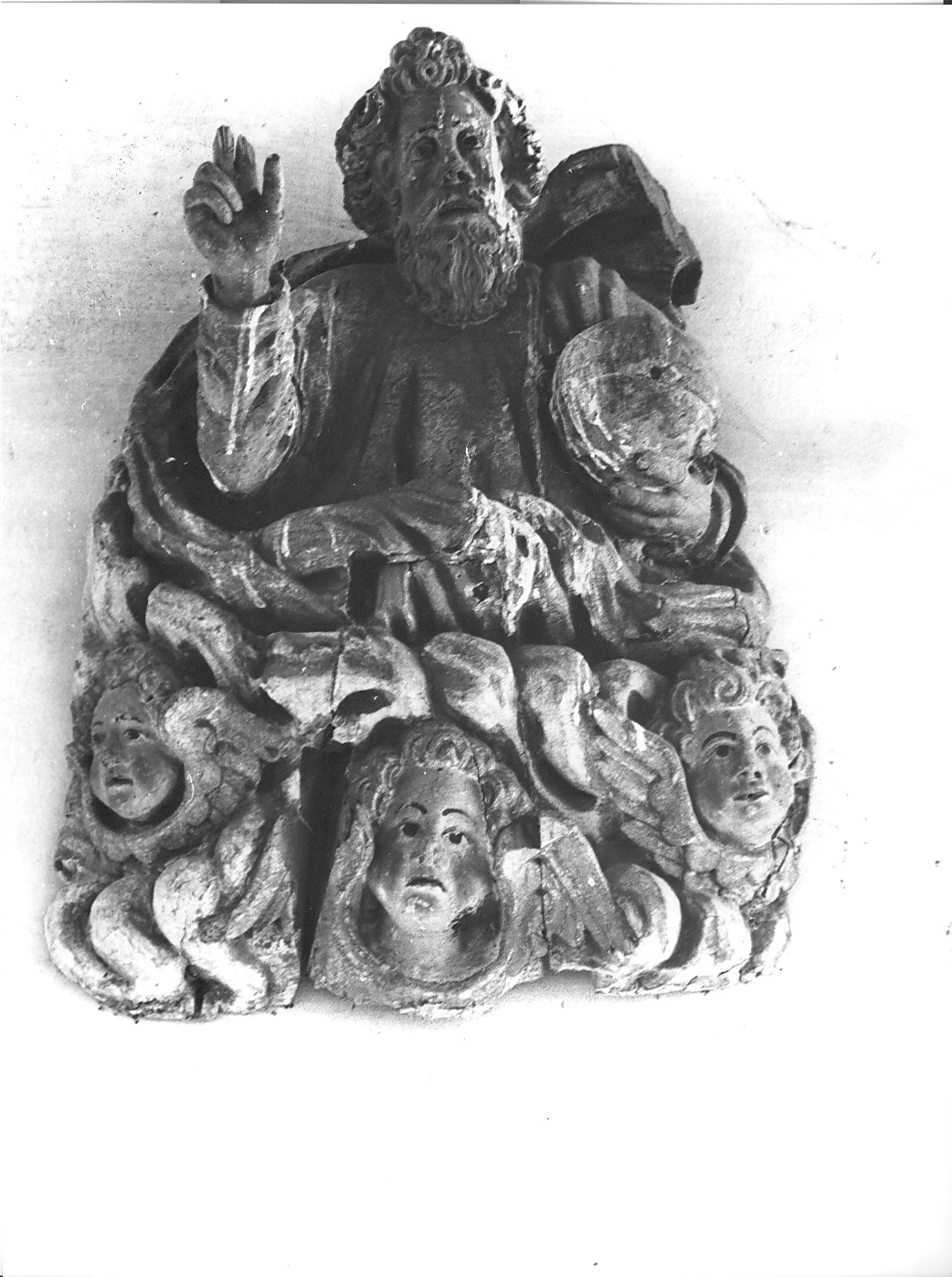 Dio Padre e angeli (altare, frammento) - bottega abruzzese (sec. XVII)