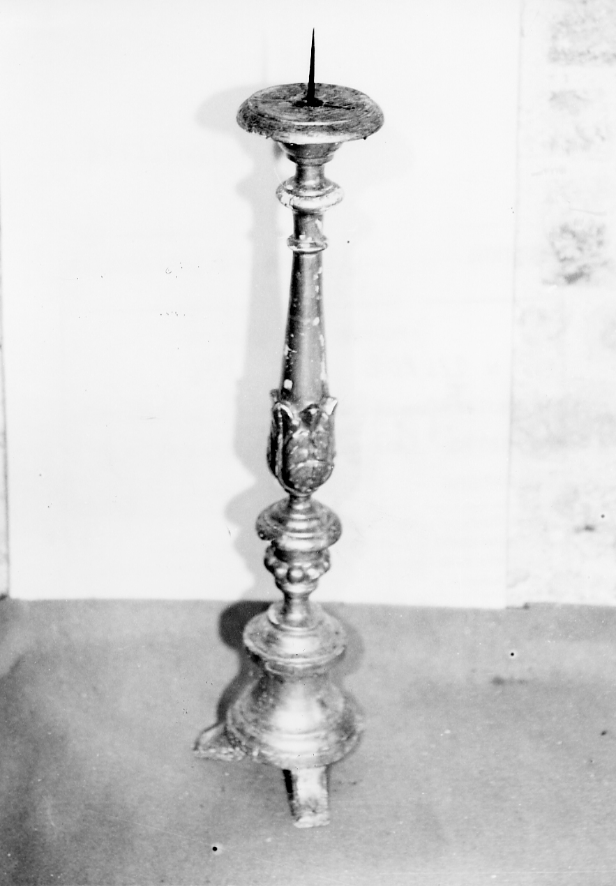 candeliere, serie - bottega abruzzese (fine/inizio secc. XVIII/ XIX)