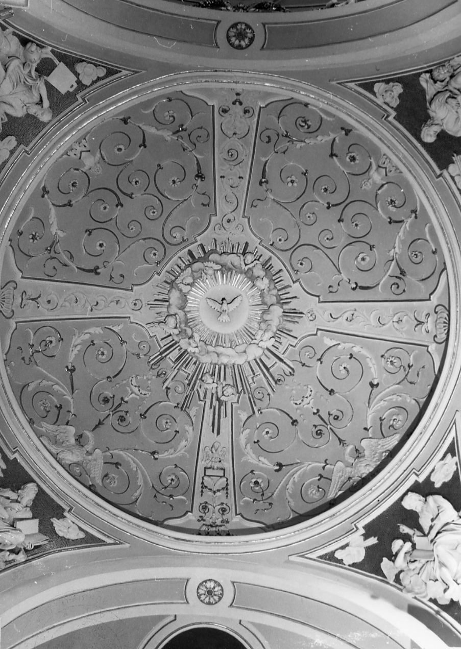 motivi decorativi e girali con figure (decorazione plastica, opera isolata) - ambito Italia centrale (sec. XVIII)