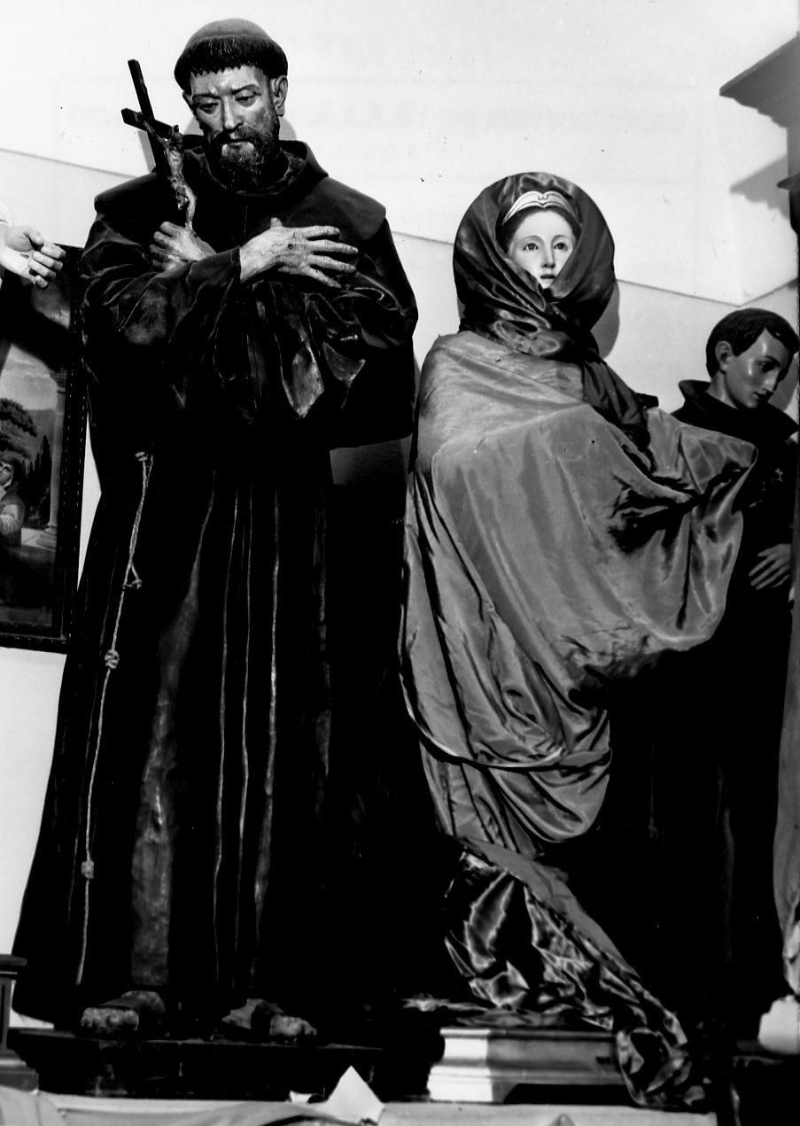 San Francesco d'Assisi in preghiera (statua, opera isolata) - ambito Italia centrale (sec. XIX)