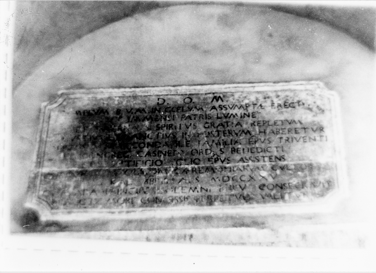 lapide documentaria, opera isolata - ambito Italia centrale (sec. XVIII)