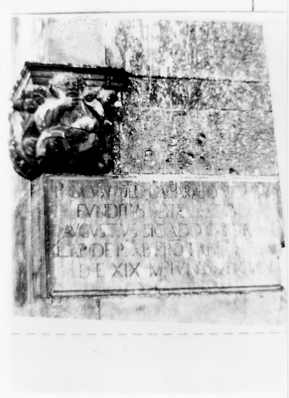 lapide documentaria, opera isolata - ambito Italia centrale (sec. XVII)