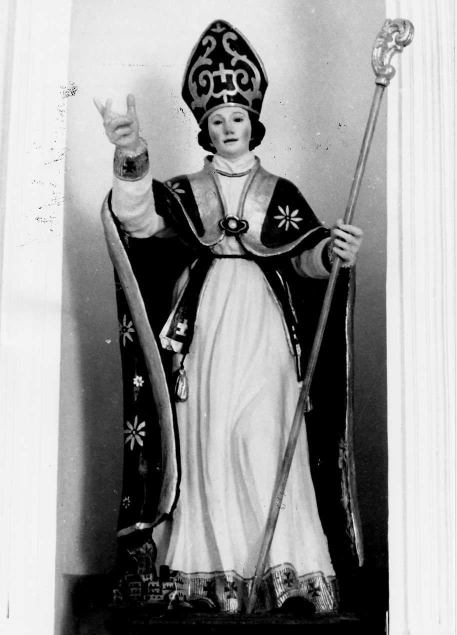 Sant'Emidio che benedice, Sant'Emidio (statua, opera isolata) - bottega Italia centrale (sec. XIX)