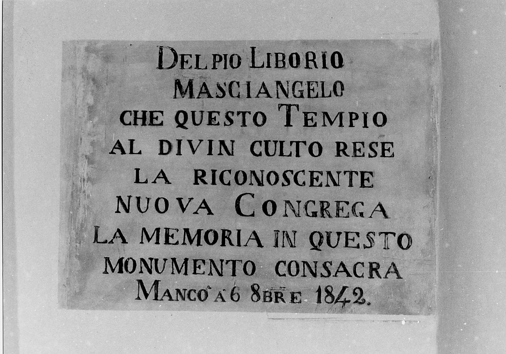 lapide documentaria, opera isolata - ambito Italia centrale (sec. XIX)